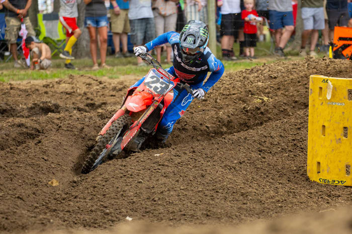 Chase Sexton didn't make it easy for Jett Lawrence. Photo: Align Media.